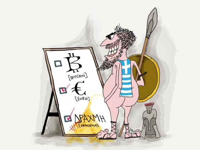 Drachma = FAIL, Euro = FAIL, dalsi a jediny logicky krok Bitcoin :) kamos kreslil, link v komente