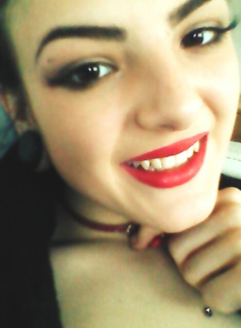 Feels fab with red lipstick