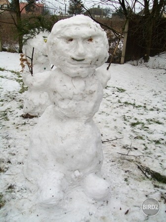 A druhý snehuliak, ktorého sme postavili... :D