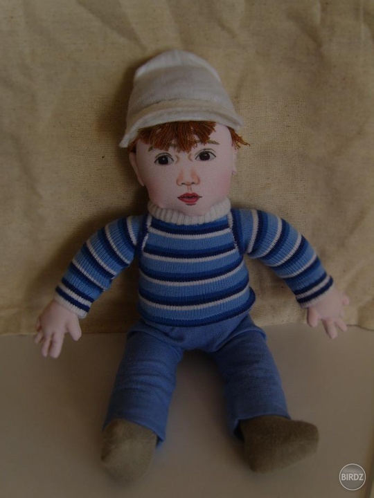 chlapček batoľa - textilná bábika s ohybnými rúčkami a nôžkami, s maľovanou tváričkou, výška 33cm