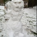 A druhý snehuliak, ktorého sme postavili... :D