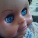 moja bábika z detstva. ani som nevedela, že má modré oči :)