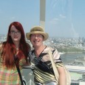 S mamčou pri prevážaní sa na London Eye. Robili sme hrdinky, ale všetko jedno nám nebolo.