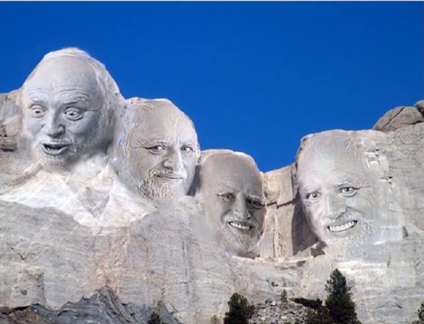 Aka krajina, taky Mount Rushmore