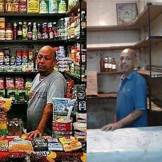 Venezuelský obchodík. Predtým & potom.