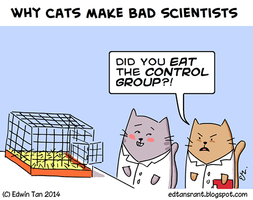 a toto je dôvod prečo mačky nemožu pracovať ako vedci.. :D 