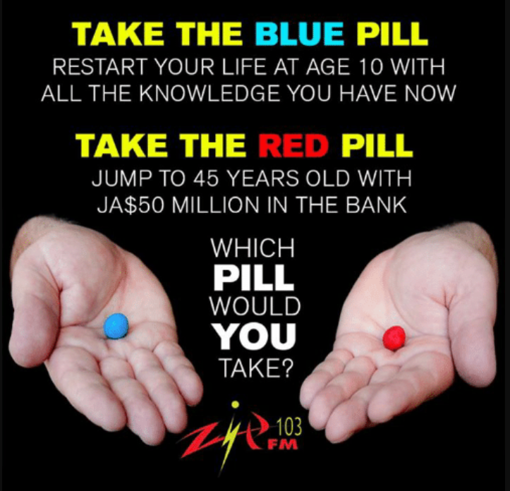 Seriózne, ktorú pilulku by ste si vybrali? :)