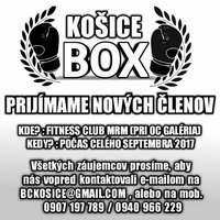 Pre viac info napíšte koment/správu alebo kontaktuje nás na Facebooku na stránke Box Košice 