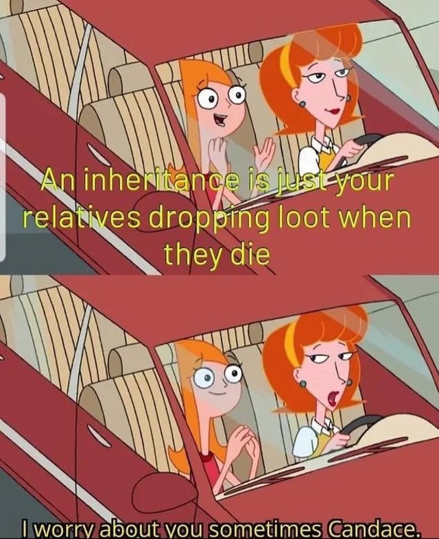 If your relatives dies they drop loot!