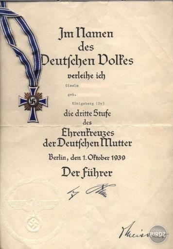 Ehrenkreuz der deutschen Mutter - Čestný kríž nemeckej matky