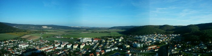 Hainburg a Bratislava v pozadi 