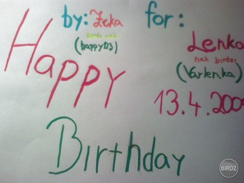 Happy birthday Lenka (varlenka)