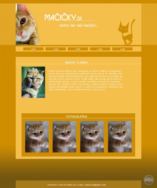 Web design template - Mačičky