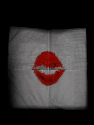 kiss on the paper....