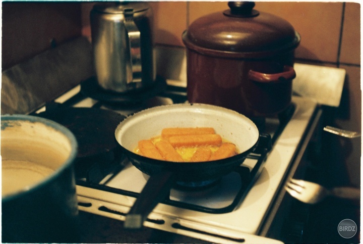 Fish fingers with custard!