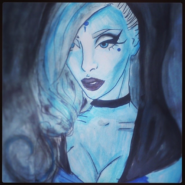 drow ranger painting