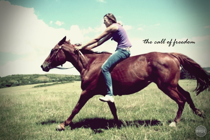 Lirit Spenser riding a horse named Garfield