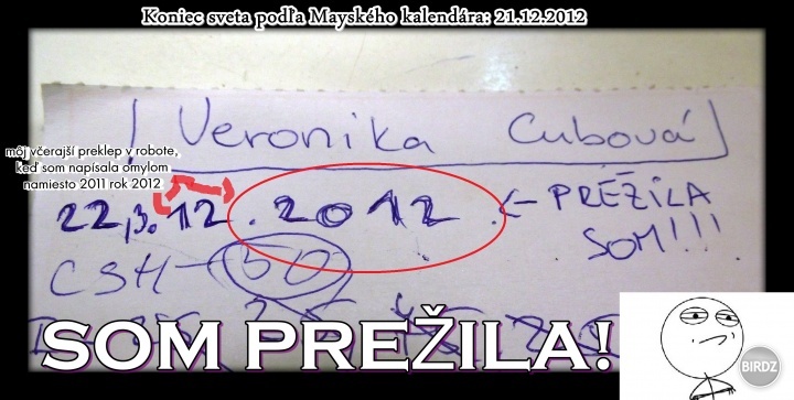 SOM PREŽILA!!!!!!!!!!!!! :DDDDDDDDDDDDDDDD