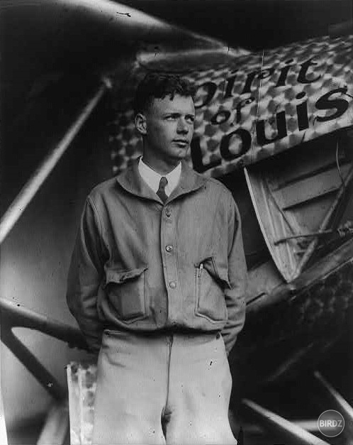 Charles Lindbergh (1902-1974), autor prvého sólového preletu nad Atlantickým oceánom