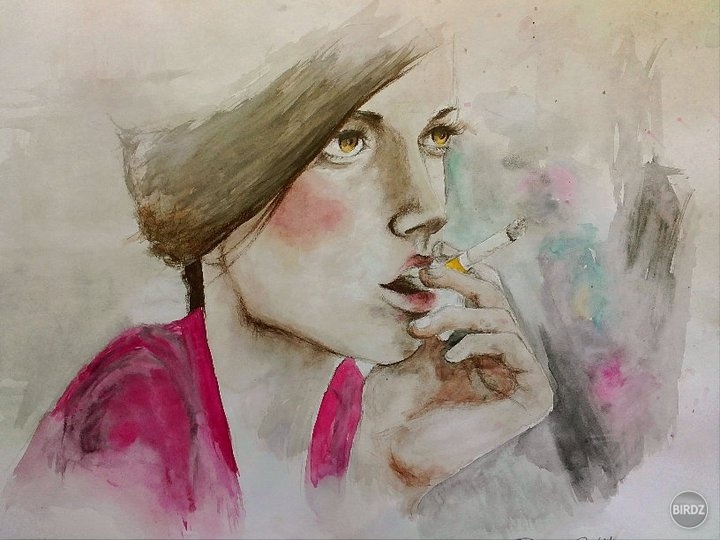 Lady with cigarette