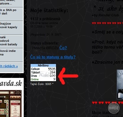 Asi sa vam to bude zdat smiesne, ale toto je moj rekord :-D 100 navstev za den som este nemala O:-)