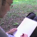 drawing in park