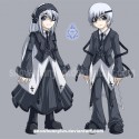 Gothic boy and gothic girl