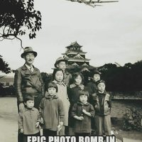 Back in 1945 when photobombers were REAL