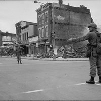 Washington - apríl 1968 - počas nepokojov po vražde Luthera Kinga