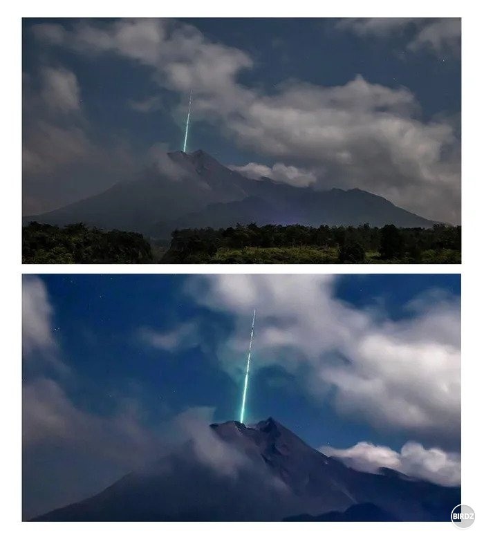 Dnes padol meteorit do cratera v sopke. Merapi indonezia. Kimi no Na wa je real!